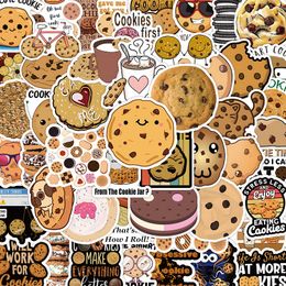 51Pcs Lovely Cartoon Biscuit Sticker Cookies Delicious Food Graffiti Kids Toy Skateboard Car Motorcycle Bicycle Sticker Decals
