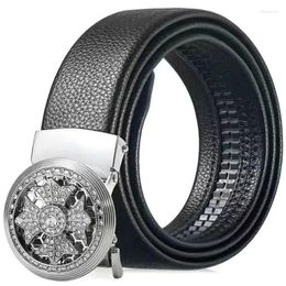 Belts Fortune Belt Men's Automatic Buckle Young Male Business Good Luck Wheel Trend Versatile Trouser Strap