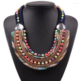 Choker Fashion Bib Collar Bohemia Rope Chain Necklace & Pendant Chunky Elegant Colourful Statement