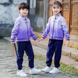 Clothing Sets Han Suit Boys And Girls Autumn Tang Long Sleeve Ancient Chinese Style Kindergarten Primary School Class