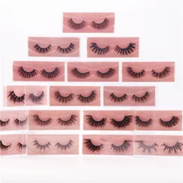 Natural False Eyelashes Cruelty free Handmade 3D Faux Mink Lashes Full Strip Lashes Soft Reusable Fluffy Eyelash for Women Daily Use