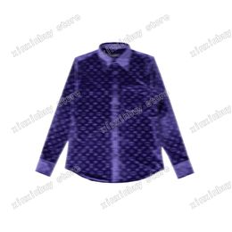 xinxinbuy Men Women Designers tee shirts Velvet fabric long sleeve Streetwear white black blue purple XS-2XL