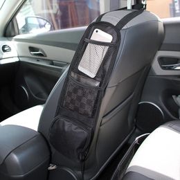 Car Organiser Side Storage Auto Front Seat Hanging Bag Stuff Holder Net Mesh Pocket Drink Water SUV Trucks