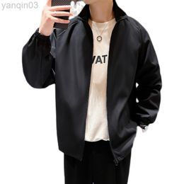 Giacche da uomo Autunno Leggero Colletto alla coreana Bomber Sottile Respirazione Casual Per Zip Up Abbigliamento moda 5XL L220830