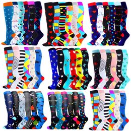 Athletic Socks 367 PairsPack Compression Stocking Women Knee High Edema Anti Fatigue Diabetes Varicose Veins Summer Running Sports 220830