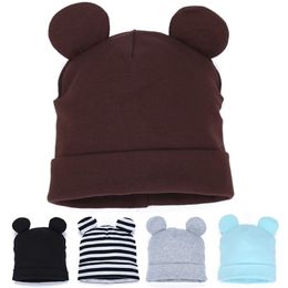 Caps Hats Autumn Winter Baby Hat Boy Girl Beanies Fashion Ears Bonnet Infant Hats Toddler Kids Outdoor Warm Knitted Beanie Cap 220830