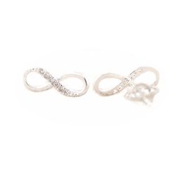 Zirkon Infinity Symbol Ohrringe Klassische Frauen -Stollen Ohrring sch￶ner K￼nstliche Stein