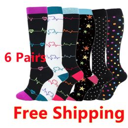 Athletic Socks 3567 Pairs Compression Women Men Knee High Sports Edema Diabetes Varicose Veins Running Cycling Marathon 220830