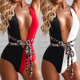 Women's Swimwear 2022 Sexy Slim Fit Black With Leopard One Piece Swimsuit Closed Push Up Body Swimming Bathing Suit Women For Pool Beach