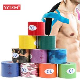 Elbow Knee Pads 15 Colours Kinesiology Athletic Tape Recovery Sports Cotton Elastic Adhesive Strain Injury Fitness Run Knee Muscle Pain Relief 220830