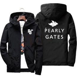 Mens Jackets Pearly Gates Print Men Spring and Autumn Design Coat Casual Outdoor Baseball Tops Man Slim Fit Sports Zipper Korean Jacket 220830