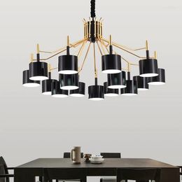 Pendant Lamps Modern Led Iron Light Fixtures Hanglamp Luminaire Suspendu Kitchen Dining Bar Commercial Lighting Bedroom Room