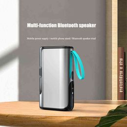 Portable Speakers Wireless Multi-functional Bluetooth Speaker Mobile Phone Stand Charging Bank Outdoor Subwoofer Convenient Mini Stereo T220831