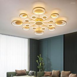 ceiling light for livingroom Australia - Ceiling Lights Modern Led For Livingroom Bedroom Lustre Home Decor Dimmable Light Black Gold Lamp Fixtures