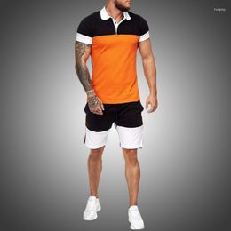 Men's Tracksuits Men's Men's Tracksuit Casual 2022 Cotton Short-sleeved T-Shirt Shorts 2 Pcs Jogger Sets Men Summer Sweat Suits