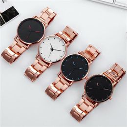 Wristwatches Simple Men Business Stainless Steel Mesh Belt Quartz Watch Fashion Minimalist Men's Ultra Thin Wrist