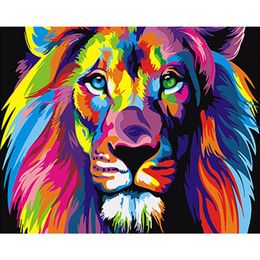 canvas oil painting numbers kits UK - DIY Oil Painting By Numbers Animals 1 3 50 40CM 20 16 Inch On Canvas Mural For Home Decoration Kits Unframed255Z