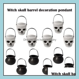 Other Event Party Supplies Halloween Witch Bucket Decoration Pendant Supplies Skl Small Basket Candy Buckets Witchs Ja Homeindustry Dh1Pc