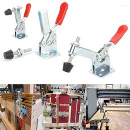 Professional Hand Tool Sets 4/8pcs/set Red Toggle Clamp GH-201B 90Kg/198Lbs Quick Release Horizontal Clamps Heavy Duty Tooling Accessory