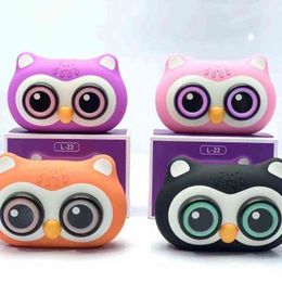 Portable Speakers Owl Lights Wireless Bluetooth Audio Cartoon Cute Mini Portable Heavy Bass Phone Computer Universal T220831