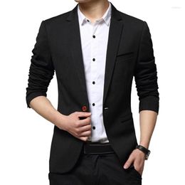 Men's Suits 2022 Arrival Luxury Men Blazer Turn-down Collar Spring Fashion Brand Slim Fit Suit Business Blazers For Meeting