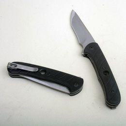 Promotion G7160 Flipper Folding Knife 8Cr13Mov Stone Wash Drop Point Blade G10 with Stainless Steel Sheet Handle Ball Bearing EDC Pocket Knives