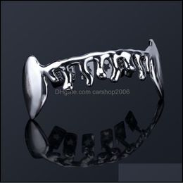 Grillz Dental Grills Hip Hop Bottom Dental Grills Fashion 1 Piece Gold Sier Color Vampire Teeth Brace Grillz For Men Women 535 Q2 Dr Dhsl7