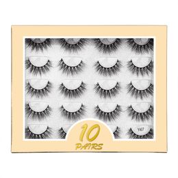 Multilayer Thick 3D Mink False Eyelashes Extensions Soft & Vivid Hand Made Reusable Curly Fake Lashes Makeup for Eyes with Luxury Packing Box DHL
