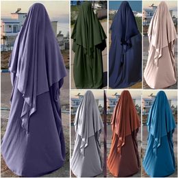 abaya khimar UK - Ethnic Clothing Eid Prayer Garment Long Khimar Islamic Women Hijab Sleeveless Tops Abaya Jilbab Ramadan Abayas Muslim Arab Niqab Hijabs 220831