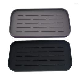 Table Mats 1 Pc Silicone Drain Tray For Dishes Water Cup Fruit Vegetable Kitchen Sink Organizer Plate Sponge Holder Soap Pad