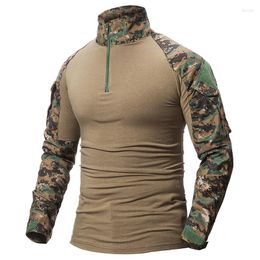 soldier shirt Australia - Men's T Shirts Men Army Tactical Shirt SWAT Soldiers Military Combat T-Shirt Long Sleeve Camouflage Paintball 5XL