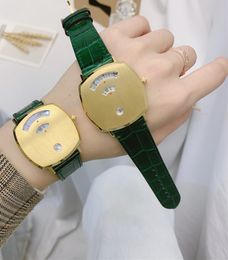 Hot Luxury Women Men Quartz Watch Grip Design Genuine Leather Sign Logo Clock Hour Minute Date Wrist Watch For Male 38mm 35mm