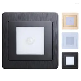 Wall Lamp SANDIY Sensor Night Light Recessed Lamps AC85-285V Footlight Smart Sconces For Step Stair Kitchen Bathroom Indoor Lighting