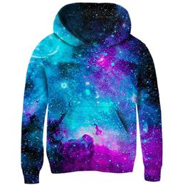 SAYM Teen Boys' Galaxy Fleece Sweatshirts Pocket Pullover Hoodies 4-16Y 