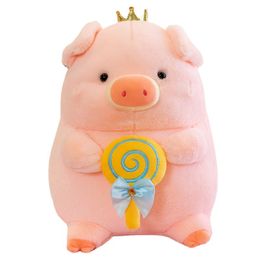 Stuffed Plush Animals 2022 Stuffed Animals Plush Dolls Cute 30CM New Cuddly lollipop pig stuffed toy birthday present 240314