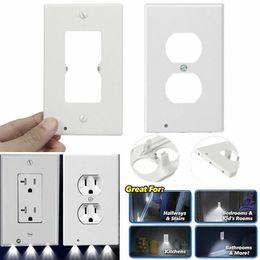 Sensor Lights Plug Cover LED Night Light PIR Motion Sensor Safety Lights Angel Wall Outlet Hallway Bedroom Bathroom