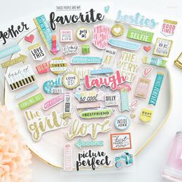 Gift Wrap My Friends 3D Die Cut Self-adhesive Stickers For Scrapbooking Happy Planner/Card Making/Journaling Project