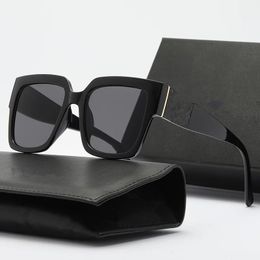 Gafas de sol de dise￱ador Square Mujer Mujer Vintage Black Mirror Sun Gafas para hombres Fashion Big Frame Eyewear