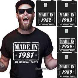 Men's T Shirts Men's T-Shirts Funny T-shirt O-Neck Summer 36-40 Year Old Anniversary Gifts Graphic Tops Tees Male Vintage Print Tee