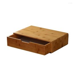 Storage Boxes Large Bamboo Box Desktop Paper Gift Handmade High Quality Square Watch Jewellery Organiser Display 36cm 23cm 9cm