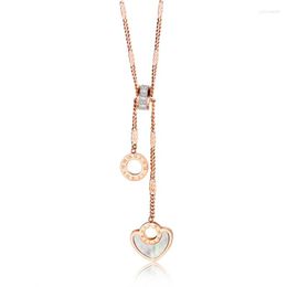 Pendant Necklaces 2022 Jewelry Cubic Zircon Gold Color For Women Romantic Silver Clavicle Heart Pendants Ladies