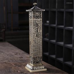 Fragrance Lamps Antique Vertical Stick Censer Incense Indoor Ceremony Buddha Home Decoration Hollow Carving Spice Holder Burner