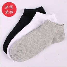 Men's Socks Men's Solid Fashion Sporting Ankle High Quality Cotton Casual Men Boat Black/white/gray 20pcs 10pairs/lot