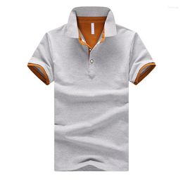 Men's Polos 2022 Multi Color Cirche da camisa masculina Trendência curta T-shirt lapela verão meia T Casual chegou