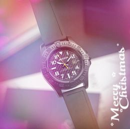 Hottest fashion Big Dial Quartz Watch Men 43mm Black Green Blue Grey Rubber Belt Sapphire Glass Cystal Top Model stopwatch clock table Wristwatches