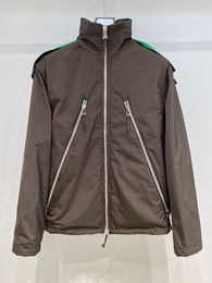New men's Nylon Jacket Design Multi zipper technology style long sleeve casual jacket