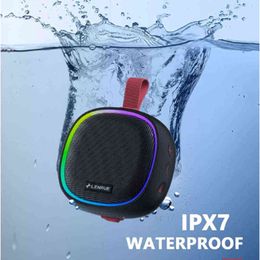 Portable Speakers Light Wireless Bluetooth Stereo Portable Speaker with Mic IPX7 Bass Shower Waterproof Sucker T220831