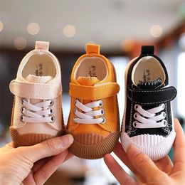 First Walkers Solid Color Baby Shoes Children Canvas All-purpose Non-slip Breathable Walking For Boys And Girls Kids Sneakers 220830