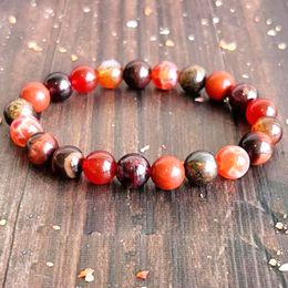 MG1616 Strand Sacral Chakra Wrist Mala Natural Garnet Red Agate Bracelet Opening Ourselves up to Pleasure