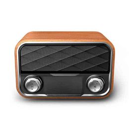 Portable Speakers Radio Retro Vintage Bluetooth Old for Sound Box Speaker- with Fashioned Class Style Built-in Subwoofer Wireless Surround Music T220831